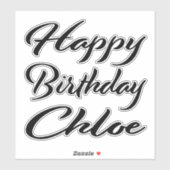 Chloe Name Vorname black Sticker Geburtstag シール (シート)