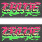 Chloe Vorname Name Graffiti Aufkleber Sticker シール (正面)