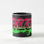 Chloe Vorname Name Graffiti red green Tasse マグカップ (中央)