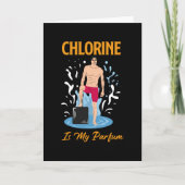 Chlorine Is My Partum - Swimmer Design カード (正面)