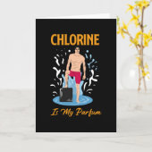 Chlorine Is My Partum - Swimmer Design カード (黄色い花)