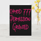 chmod 777パーミッション プログラムユーモア カード (黄色い花)
