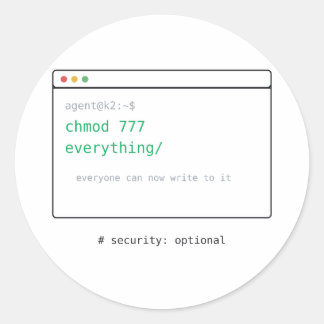 chmod 777 すべて - 開発者ステッカーギフト ラウンドシール
