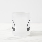 ChNPP/ЧАЭС (チェルノブイリの核工場)のロゴのマグ、Blk フロストグラスマグカップ (中央)