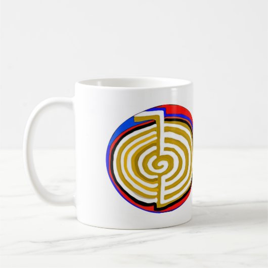 Choのkuのrei CHOKUREIの霊気の治療の記号のテンプレート コーヒーマグカップ (左)