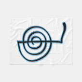 Cho Ku Reiの霊気の記号 フリースブランケット (正面(横))