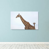 Chobe National Pキリン(Giraffa camelopardalis) キャンバスプリント (インサイチュ (ウッドフロア))