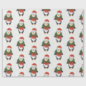 CHOCのためのキッズアート – ペンギンホリデイ ラッピングペーパー (フラット)