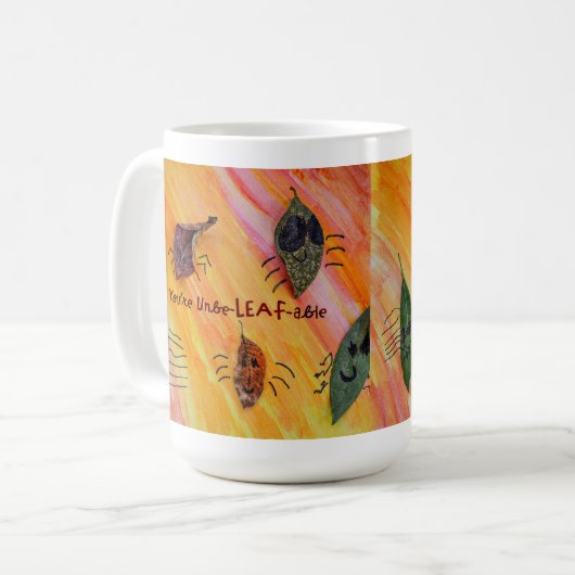 CHOCのキッズアート – あなたはUnbeLEAFable コーヒーマグカップ (正面左)