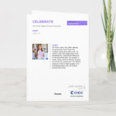 CHOCを祝おう - 子どものアート サンキューカード (裏面)