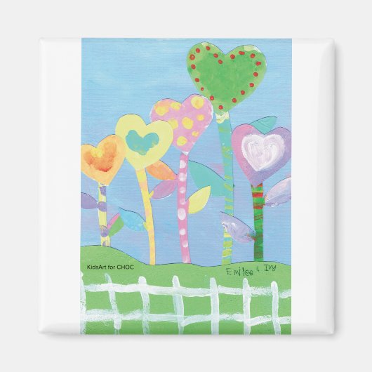 CHOC用キッズアート – ハートと柵 マグネット (正面)