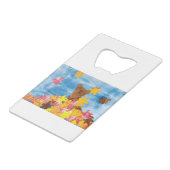 CHOC用キッズアート – 紅葉ベア クレジットカード栓抜き (正面アングル)