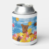 CHOC用キッズアート – 紅葉ベア 缶クーラー (缶正面)