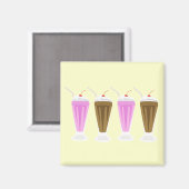 Choc +ストローミルクシェイクマグネット マグネット (正面/裏面)