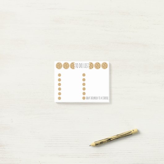 "Choc Chip Cookie"をリストする ポストイット (デスク上)