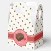 Choc Chunk Brownie - raspberry & brown – テキスト フェイバーボックス (オープン)