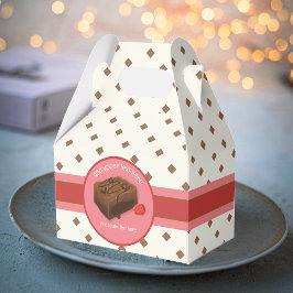 Choc Chunk Brownie - raspberry & brown – テキスト フェイバーボックス