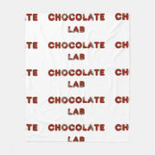 choc labカナダ国旗の名前 フリースブランケット (正面)