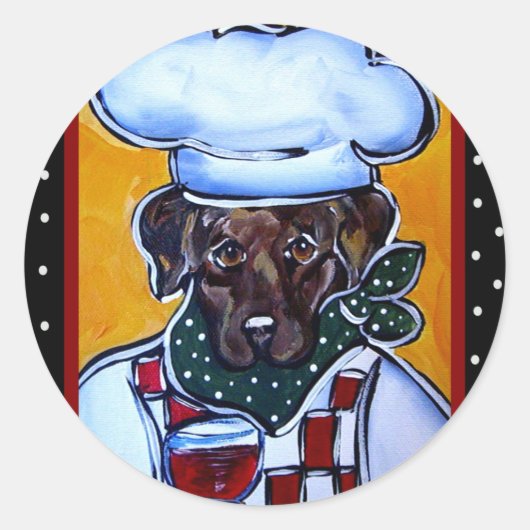 Choc Lab Chef ラウンドシール (正面)