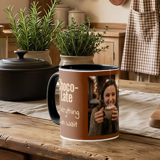 Choco-Late Everything Can Wait Photo マグカップ