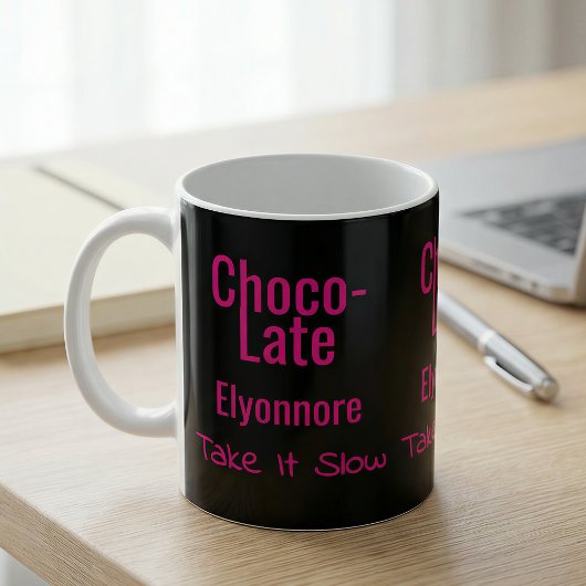 Choco-Late Take It Slow Personalized Mug コーヒーマグカップ