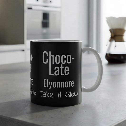 Choco-Late Take It Slow Personalized Mug コーヒーマグカップ