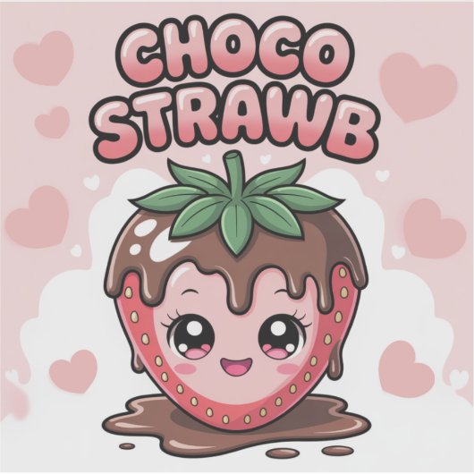 CHOCO STRAWB シール (正面)
