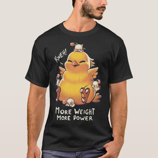 Chocobo Kweh Fat Chocobo Final Fantasy Creature Mo Tシャツ (正面)