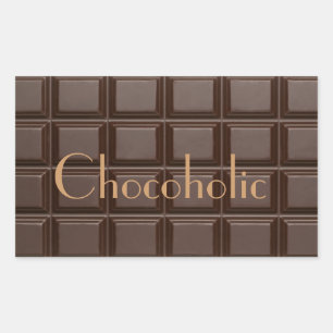 Chocoholicのチョコレート・バーの長方形のステッカー 長方形シール