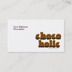 Chocoholicカスタマイズ可能なチョコレート恋人のテンプレート 名刺