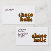 Chocoholicカスタマイズ可能なチョコレート恋人のテンプレート 名刺 (正面/裏面)
