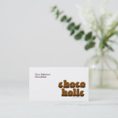 Chocoholicカスタマイズ可能なチョコレート恋人のテンプレート 名刺 (スタンド正面)