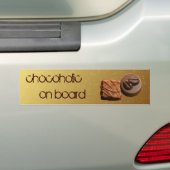 chocoholic船上に バンパーステッカー (車上)