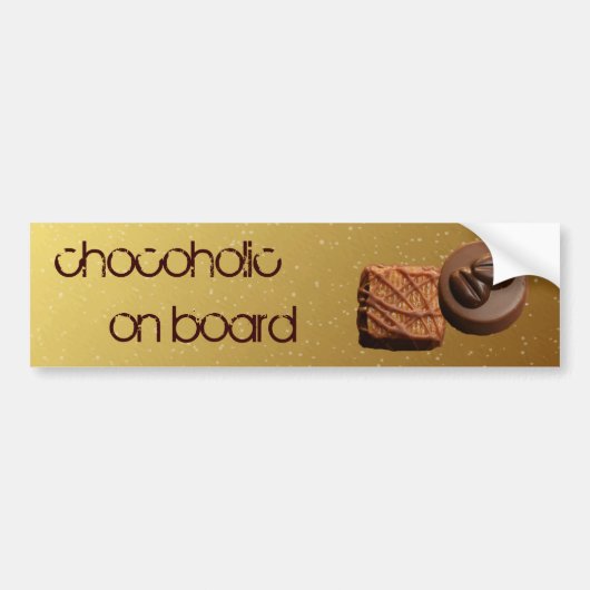 chocoholic船上に バンパーステッカー (正面)