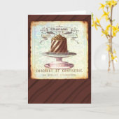 ChocolatとConfiserieのヴィンテージのラベル カード (黄色い花)