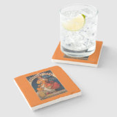 Chocolatの理想的なヴィンテージPosterEurope ストーンコースター (横)