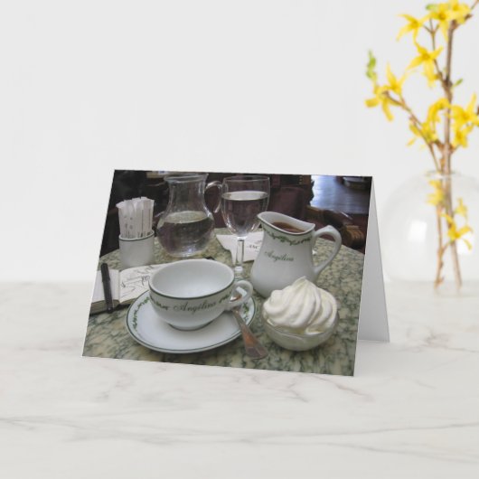 Chocolat Chaudパリ カード (黄色い花)