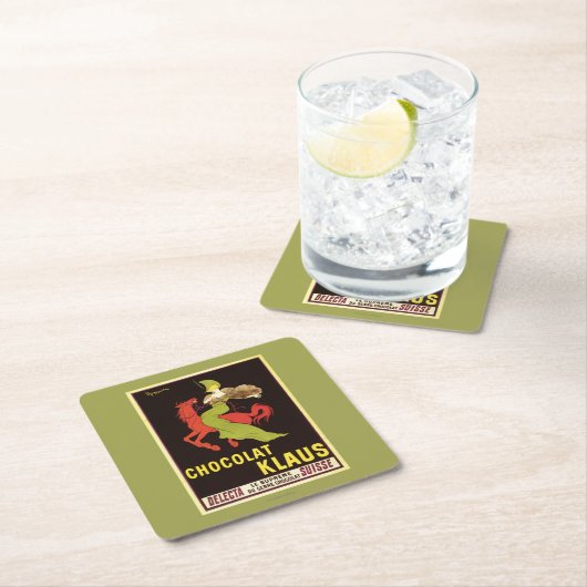 Chocolat Klaus広告ポスター スクエアペーパーコースター (インサイチュ)