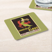 Chocolat Klaus広告ポスター スクエアペーパーコースター (アングル)