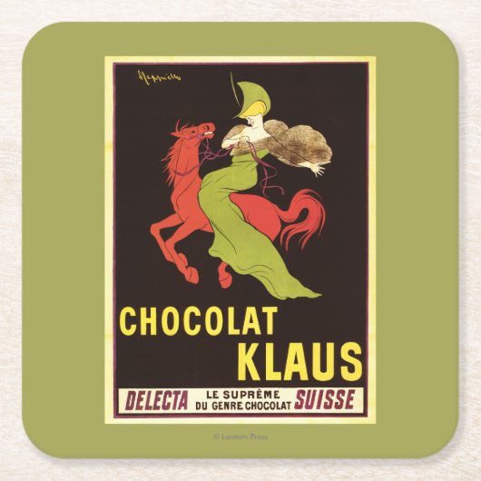 Chocolat Klaus広告ポスター スクエアペーパーコースター (正面)