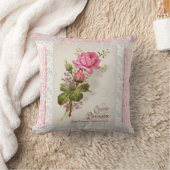 Chocolat Poulainのヴィンテージのレース クッション (ブランケット)