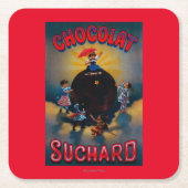 Chocolat SuchardのヴィンテージPosterEurope スクエアペーパーコースター (正面)