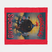 Chocolat SuchardのヴィンテージPosterEurope フリースブランケット (正面(横))