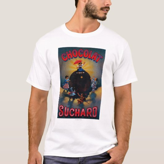 Chocolat SuchardのヴィンテージPosterEurope Tシャツ (正面)