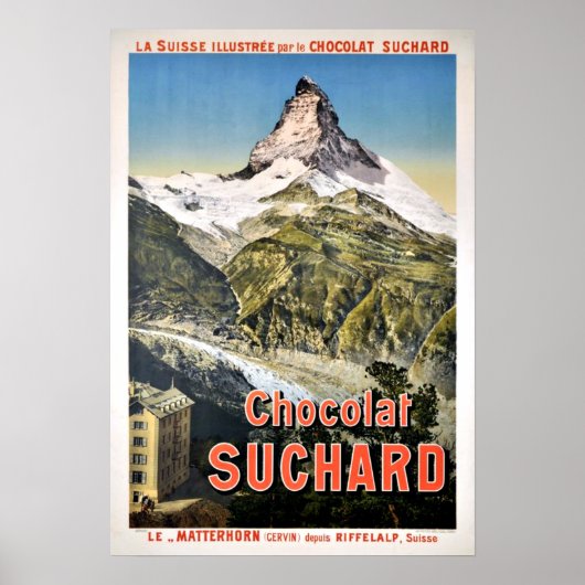 Chocolat Suchard, le Matterhorn (Cervin)ヴィンテージ ポスター (正面)