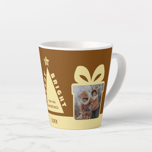 Chocolate 2 Photo Minimalist Keepsake カフェラテマグ (右アングル)