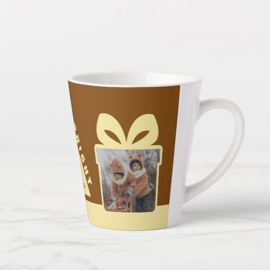 Chocolate 2 Photo Minimalist Keepsake カフェラテマグ (右)