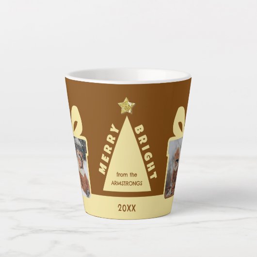 Chocolate 2 Photo Minimalist Keepsake カフェラテマグ (正面)