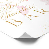 Chocolate Bar Pink Bow Cold Outside Baby Shower ポスター (角)