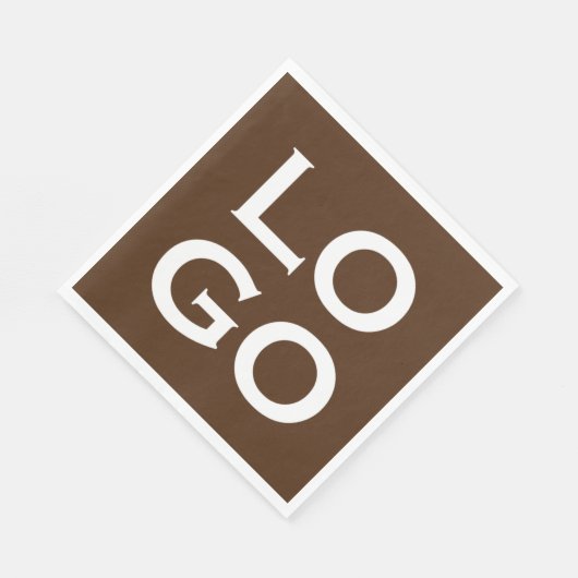 Chocolate Brownの会社カスタムまたはビジネスのロゴ スタンダードランチョンナプキン (角)